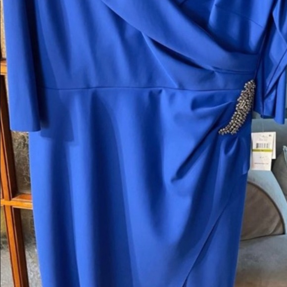 Beautiful emerald blue mother of the bride-formal dress SZ 14 NWOT - Picture 3 of 6